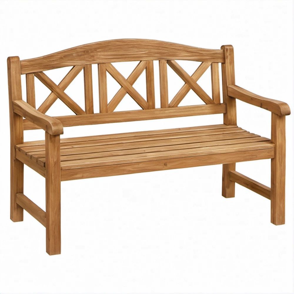 Banco de Jardim para 2 Pessoas em Madeira Maciça de Acácia Castanho Natural 120 x 60 x 90 cm