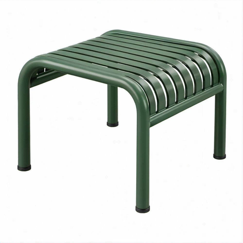 Banco de Exterior Retangular em Aço Verde-Escuro 50 x 40 x 45 cm