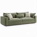 Sofá de 3 Lugares em Veludo Verde-Oliva 230 x 100 x 85 cm